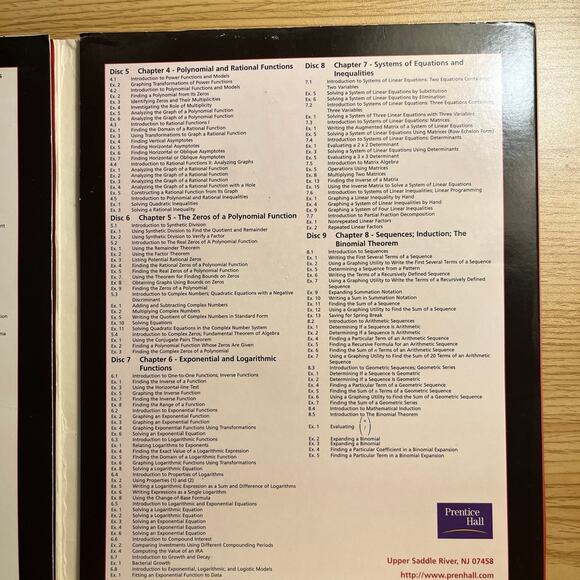 Sullivan College Algebra Lecture Series with Graphing Utilities 3rd Edition CD's - Picture 6 of 10